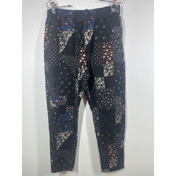 Urban Outfitters Women's Patterned Flannel Beach Pants Navy Boho‎ Gypsy Size S - Picture 1 of 13